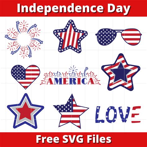 4th of July Free SVG Cut Files | US craft | Sweet Red Poppy