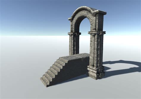 3d Model Stone Gate Cgtrader