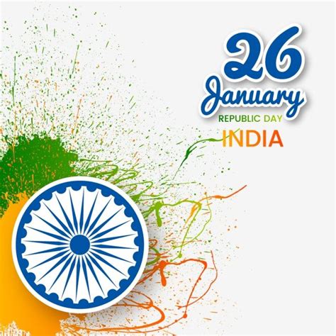 ink splatter decoration of india republic day 26 january republic day india independence