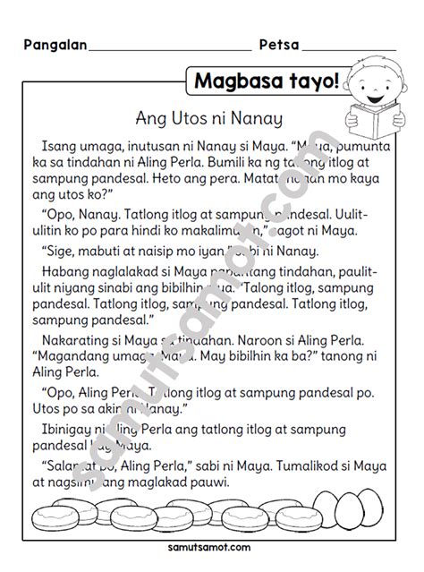 Pagbasa Filipino Reading Comprehension Worksheets For Grade 4 Joseph