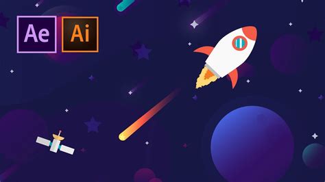 Create A Cartoon Space Vector Animation After Effects Tutorial