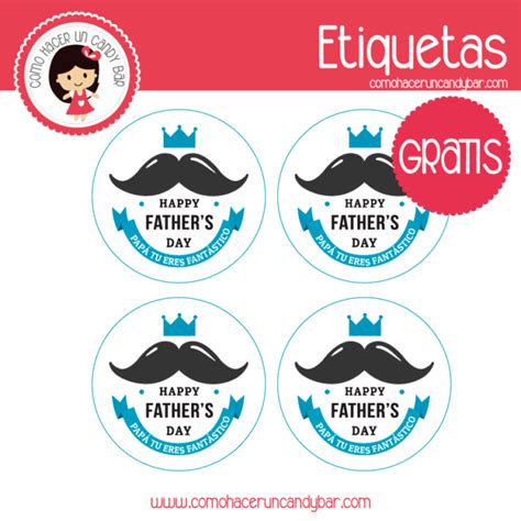 Etiquetas Del D A Del Padre Para Imprimir Kits Imprimibles Para Fiestas Gratis