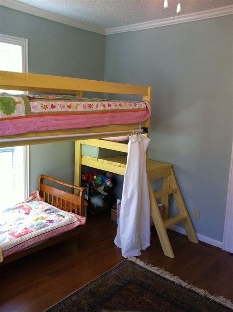 We followed free plans by ana white for the junior loft bed. Ana White | Camp Loft bed with modified stairs - DIY Projects