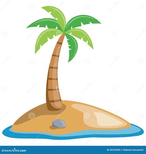 Cartoon Island Palm Tree