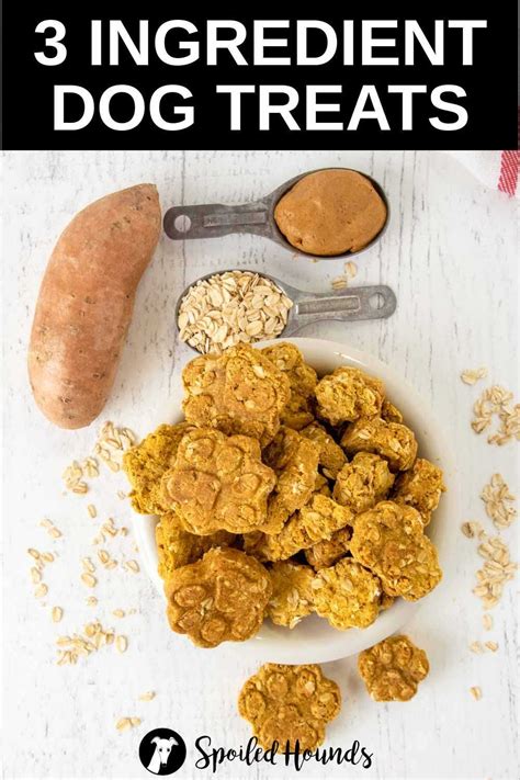 3 Ingredient Dog Treats Made With Oatmeal Sweet Potato And Peanut