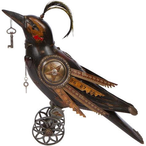 Large Steampunk Raven Handmade In Usa From Museum Outlets Steampunk
