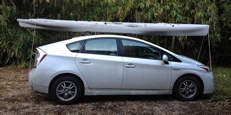 How To Car Top A 16 Foot Kayak On A 15 Foot Prius Richard Rathes