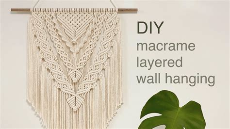 Diy Macrame Layered Wall Hanging 마크라메 레이어드 월 행잉 Youtube