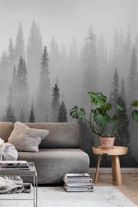 46,808 results for wall murals forest. Misty forest black and white Wall mural | Forest wall ...