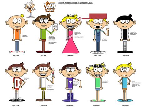 Lincoln Louds Personalities By Frankcookiefox On Deviantart