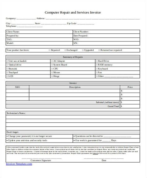 If any one has similar template please share with me. 7+ Maintenance Invoice Templates - Free Word, PDF Format ...