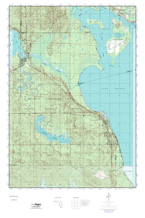 MyTopo Salt Springs Florida USGS Quad Topo Map