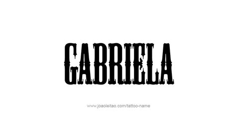Gabriela Name Tattoo Designs
