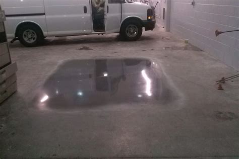 Whether epoxy flake garage floor coatings or polished concrete garage floors, we. Polished and Stained Concrete (sample) - Mechanic Workshop ...
