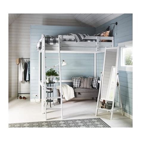 (our weekend house has only 240cm ceiling height, ikea then, open the second loft bed package and repeat the modification on the other 2 legs (drilling), use the slats from the second loft beds package. STORÅ Loft bed frame - white stain - IKEA