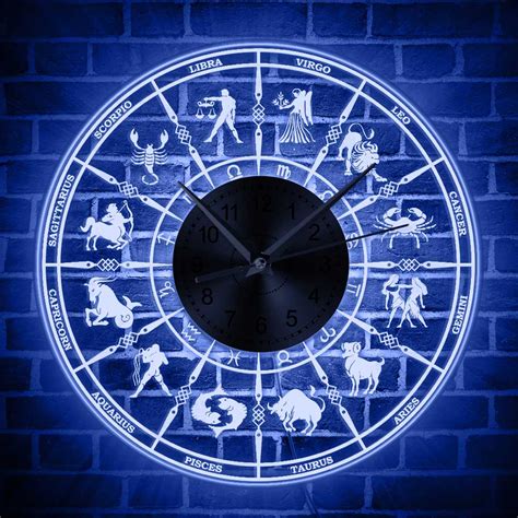 Horloge Signe Astrologique | Cadre Illustration Zodiaque & Zodiasq