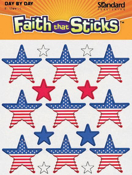 Red White And Blue Stars Stickers — One Stone Biblical Resources