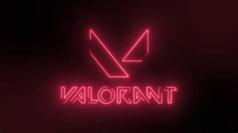 Valorant Game Logo Glowing Neon Lights Loop Animated Background By