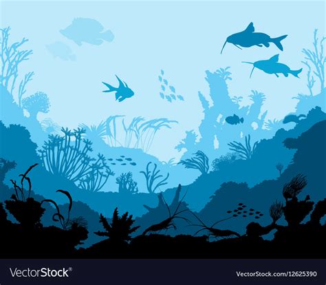 Ocean underwater world Royalty Free Vector Image