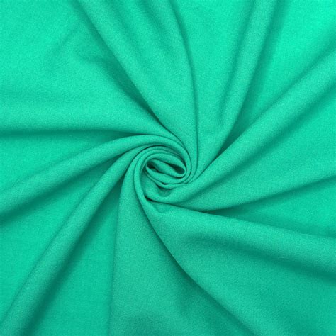 Lightweight Italian Wool Crepe Turquoise Green Sample Gala Fabrics