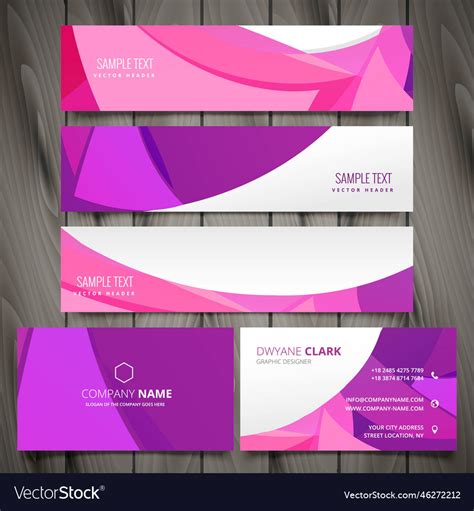 Abstract Modern Business Card Design Template Vector Image