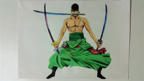 Drawing Pirate Hunter Roronoa Zoro ~ One Piece Youtube