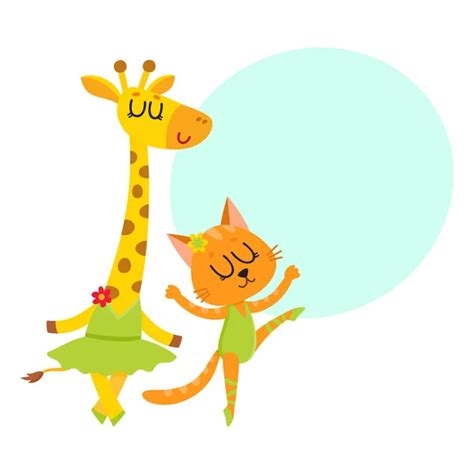Cute Animal Student Characters Dog And Giraffe With Backpacks — Stock