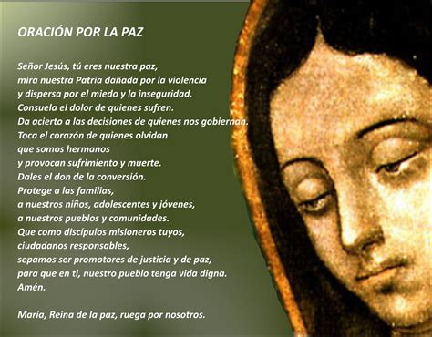 Oracion Por La Paz Motivational Prayer For Love Novena Prayers