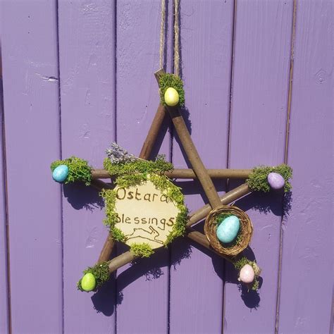 Egg Pentagram Easter Pentacle Pagan Ostara Sign Spring Etsy Uk