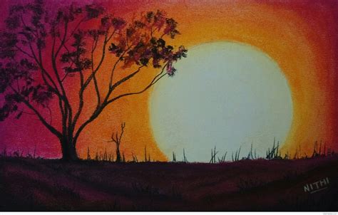 See more ideas about beach drawing, beach sketches, landscape pencil drawings. Sunset paintings search result at PaintingValley.com