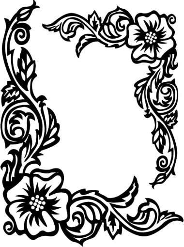 Flower Borders Black And White Free Download On Clipartmag