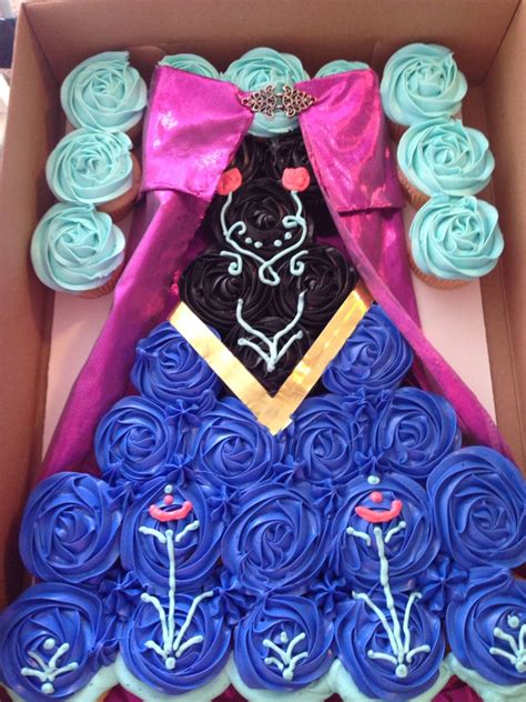 Anna Cupcake Dress Pastel De Quequitos Pastel De Cupcakes Princesa