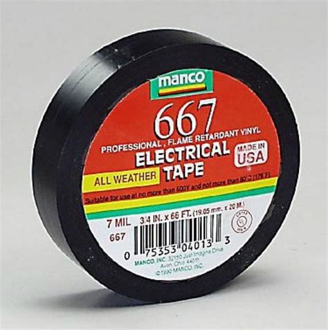 New Duck 667 Professional Electrical Tape 34 X 66 Black