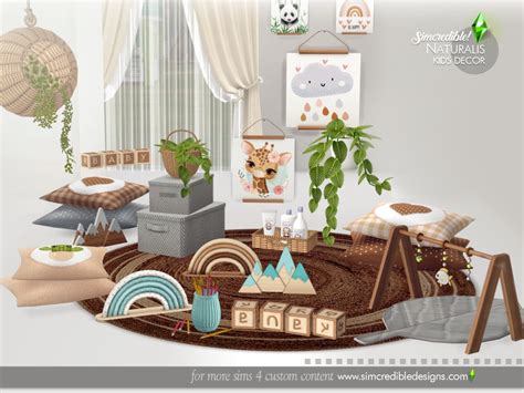 Naturalis Kids Decor By Simcredible From Tsr • Sims 4 Downloads