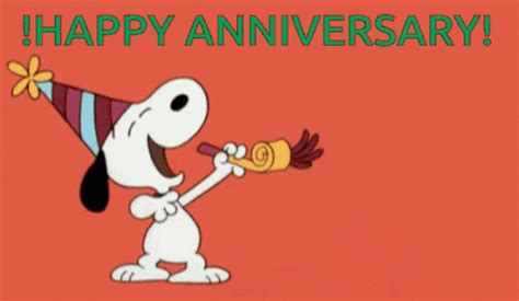 Happy Anniversary Celebration Snoopy Peanuts Charlie Brown Gif Happy Anniversary Celebration