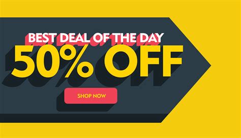 Best Deal Of The Day Banner Poster Template Design Download Free Vector Art Stock Graphics