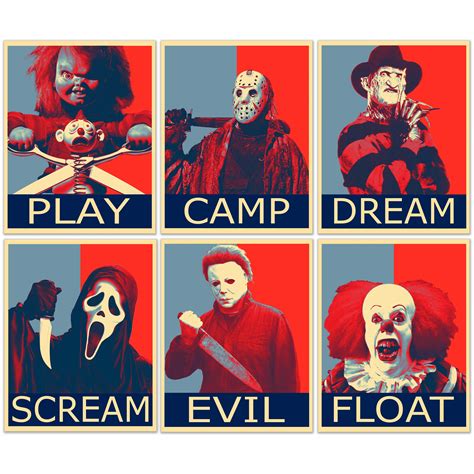 Buy Horror Movie Villain Hope Prints Set Of 6 11 Inches X 14 Inches