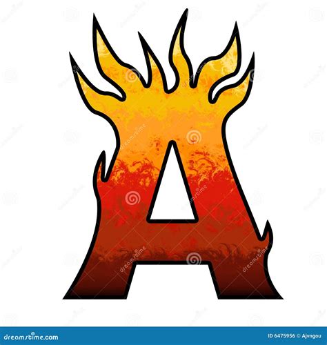 Flames Alphabet Letter A Royalty Free Stock Image Image 6475956