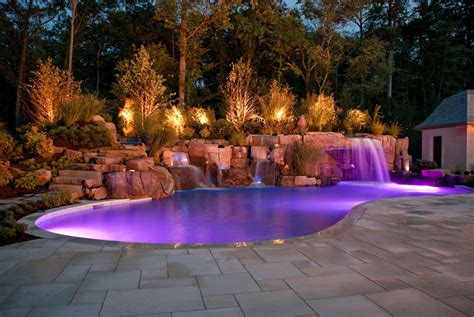 All water features are excellent for creating peaceful retreats. beautiful inground pools | Swimming pool landscaping ...