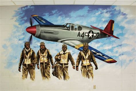 Tuskegee Airmen Mural Colorful Murals Mural Muralist