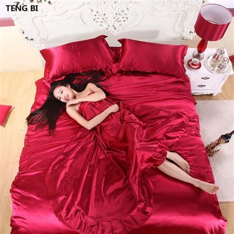 100 Pure Satin Silk Bedding Sethome Textile King Size Bed Etsy