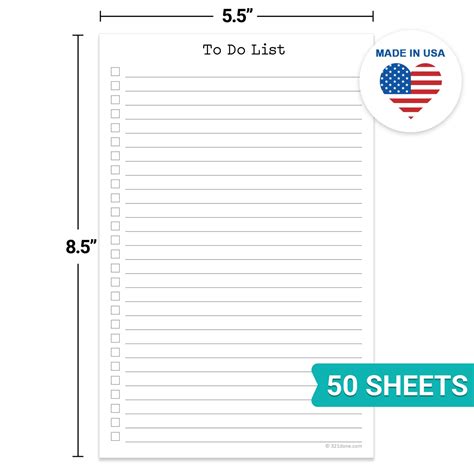 To Do List Notepad Sheets X To Do S Note Etsy