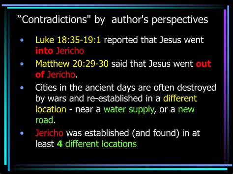 Ppt Apparent Contradictions In The Bible Powerpoint Presentation