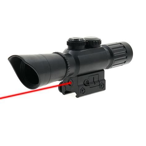 Tactical Distance Scope 15x Sight With Red Dot Pointer Black For Nerf