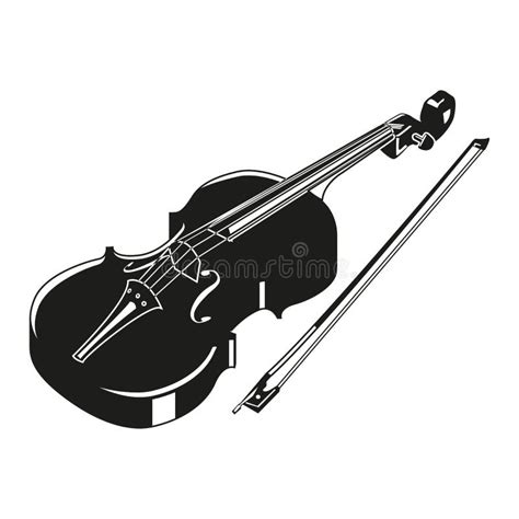 Violin Silhouette Art Vector Design Stock Vector Illustration Of