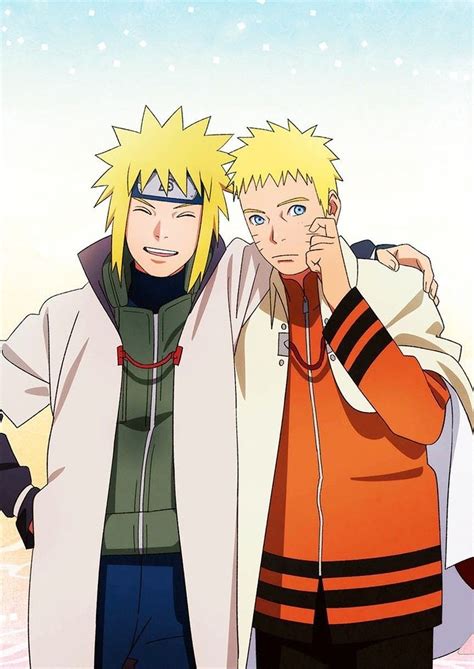 4 Y 7 Hokage Padre E Hijo Minato Y Naruto Naruto Uzumaki Hokage