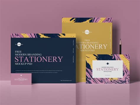 Download Free Modern Branding Stationery Mockup PSD » CSS Author