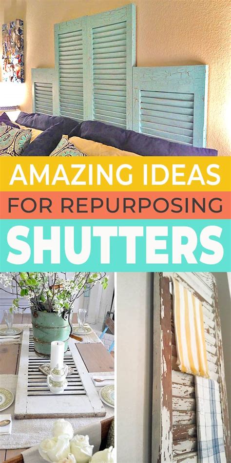 Repurposed Diy Window Shutter Ideas And Projects The Budget Decorator