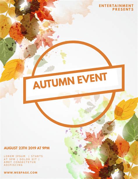 Autumn Fall Event Flyer Template Postermywall