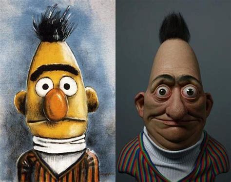 Creepy Real Life Version Of Bert Of Sesame Street Creepy Sesame